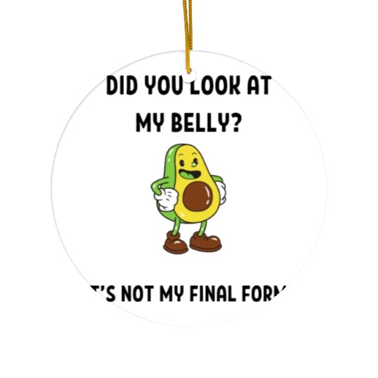 avocado belly Ceramic Ornaments