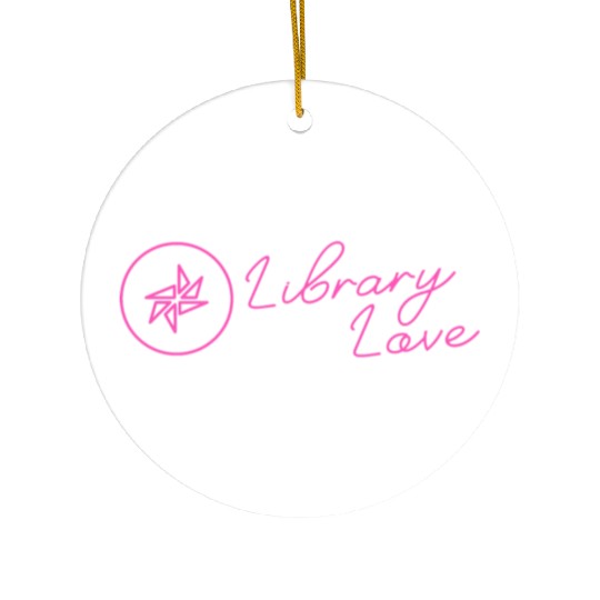 ALIA Library Love Neon Pink Solid Ceramic Ornaments