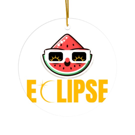 Eclipse Slice: Melon with Attitude! Ceramic Ornaments