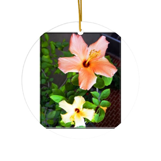 Hibiscus 4 Ceramic Ornaments