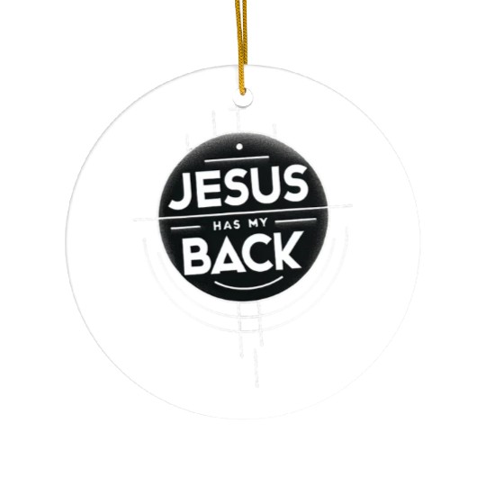 Jesus Has My Back 19 Ceramic Ornaments