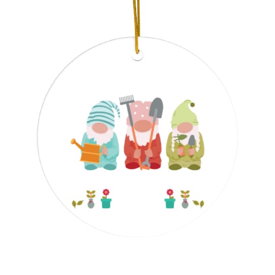 Cute Garden Gnomes Gardener Ceramic Ornaments