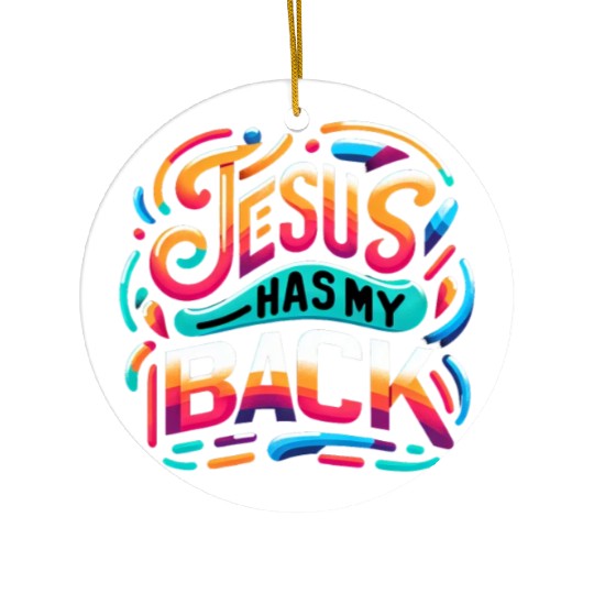 Jesus Has My Back 24 Ceramic Ornaments