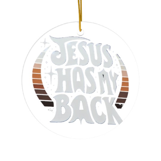 Jesus Has My Back 23 Ceramic Ornaments