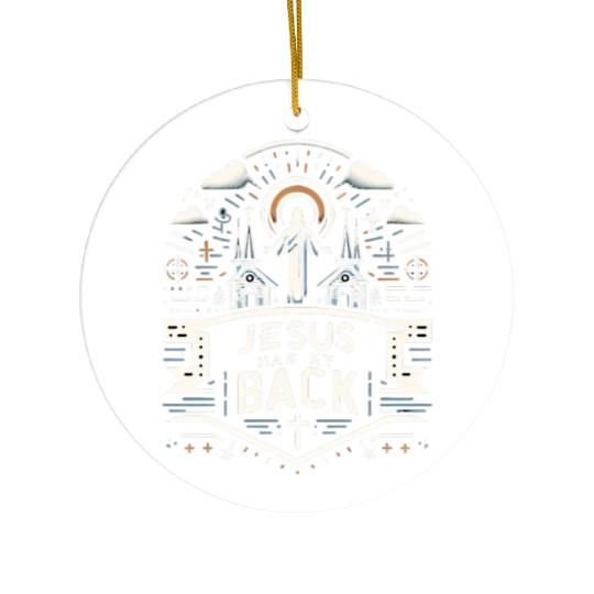 Jesus Has My Back 28 Ceramic Ornaments