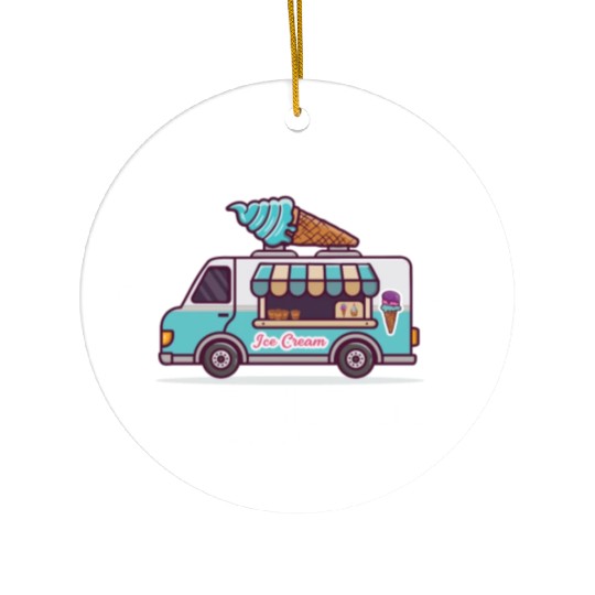 Ice cream van Ceramic Ornaments