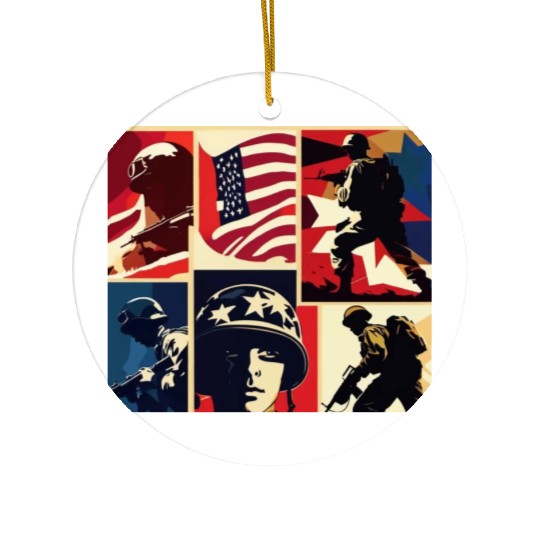 Memorial Day 6 Ceramic Ornaments