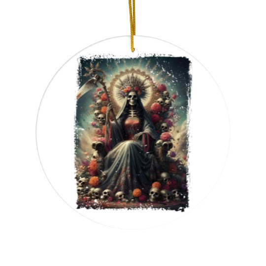 La Santa Muerte Saint Death Ceramic Ornaments