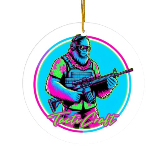 Gorilla Party Time Ceramic Ornaments