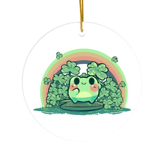 Lucky Cute Frog Ceramic Ornaments