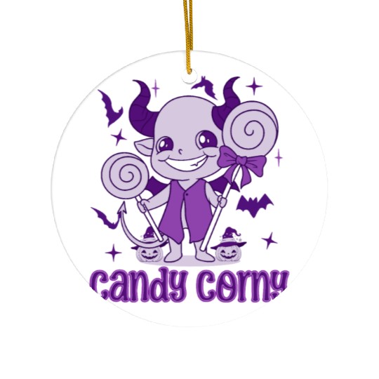 Candy Corny Cute Ghost Ceramic Ornaments