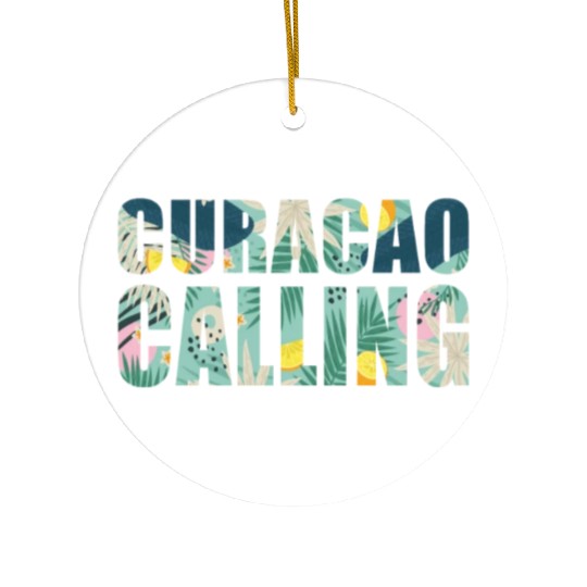 Curacao Calling Tropical Vibes Ceramic Ornaments
