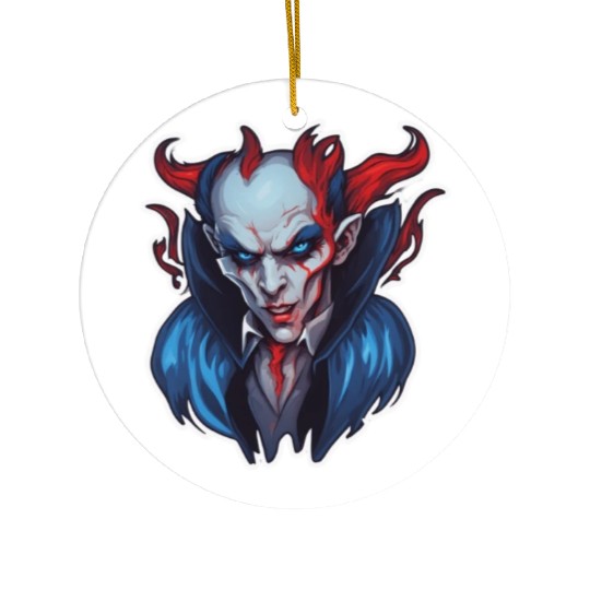 dark shadows: Horned Vampire Ceramic Ornaments