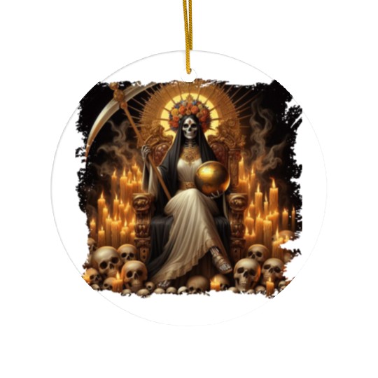 La Santa Muerte Saint Death Ceramic Ornaments