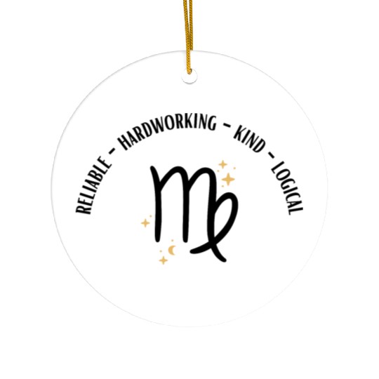 Virgo Zodiac Sign Design: Reliable, Hardworking Ceramic Ornaments
