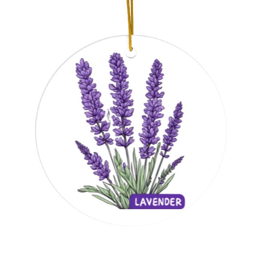 Lavender - Pot Label Ceramic Ornaments