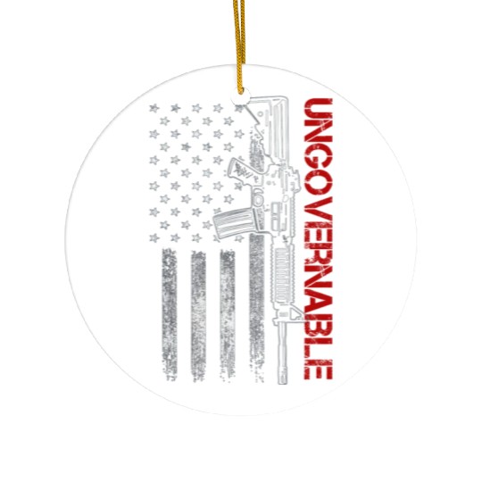 Ungovernable Become Ungovernable American USA FLag Ceramic Ornaments