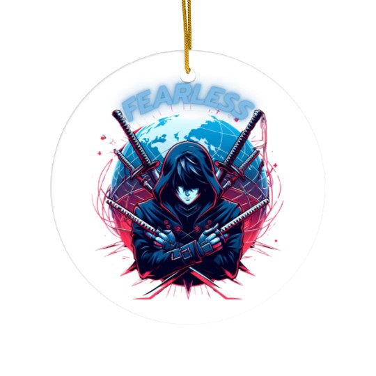 fearless assasin Ceramic Ornaments