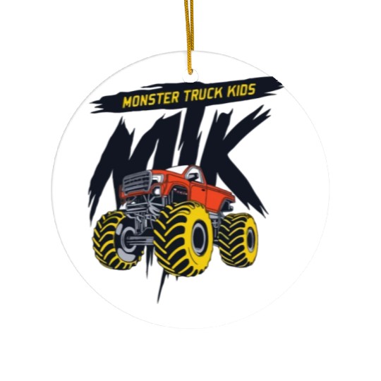 monster trucks kids Ceramic Ornaments