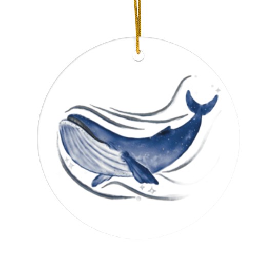 Whale wa whales Ceramic Ornaments