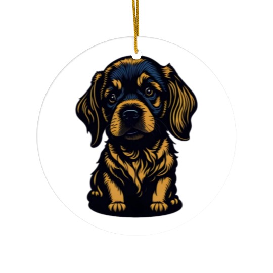 sad dog Ceramic Ornaments