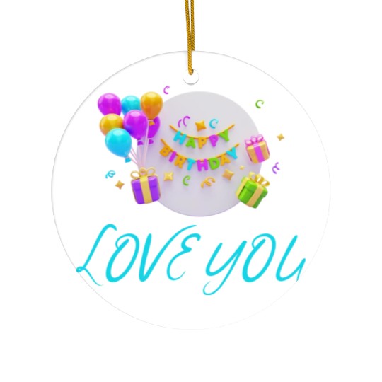 FAMILY - LOVE YOU Ceramic Ornaments