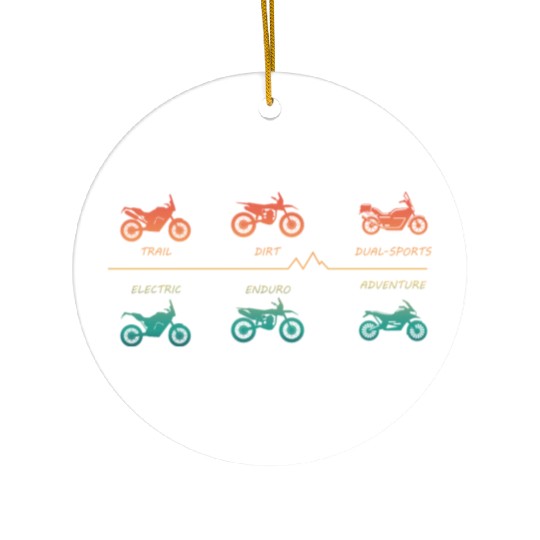 Various Enduro Motocross Motorcycle Types Ceramic Ornaments