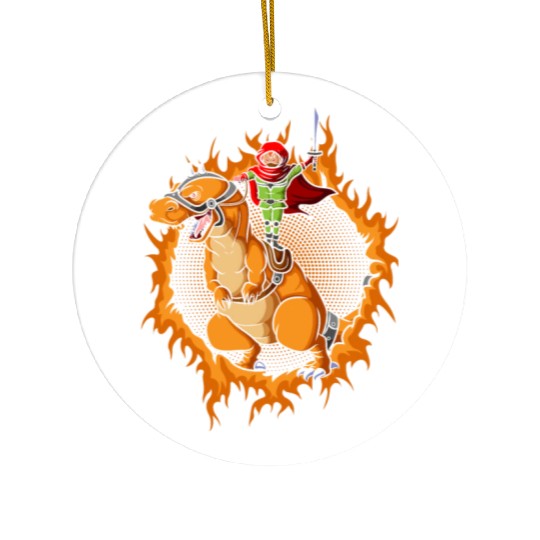 The Assassin With Tyrannosaurus Rex Ceramic Ornaments