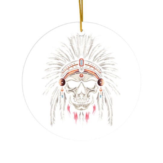 Indigenous Native American Skull Skull Head Ceramic Ornaments