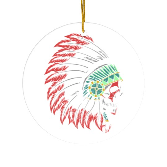 Indigenous Native American Skull Skull Head Ceramic Ornaments