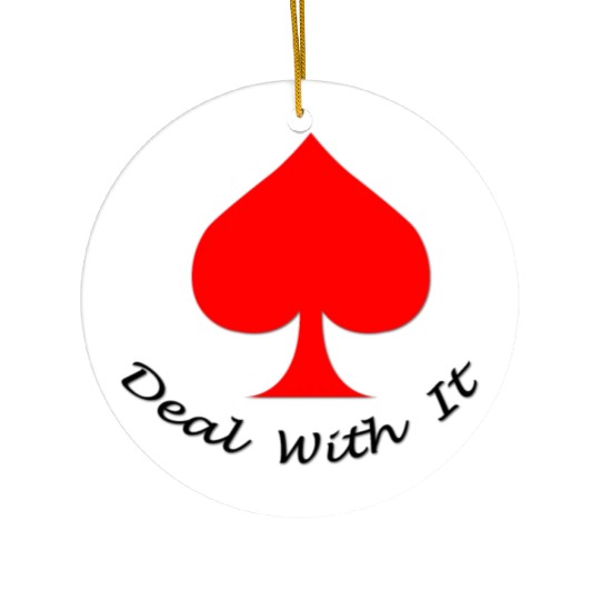 Red spade symbol Ceramic Ornaments