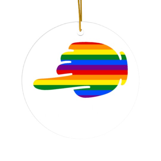 I'm Hers Rainbow Lesbian Couple Funny LGBT Pride Ceramic Ornaments