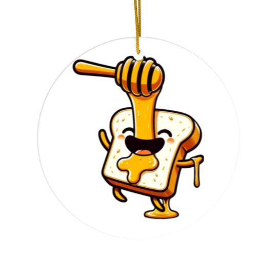 Toast with Honey Beekeeper Bee Honey Ceramic Ornaments