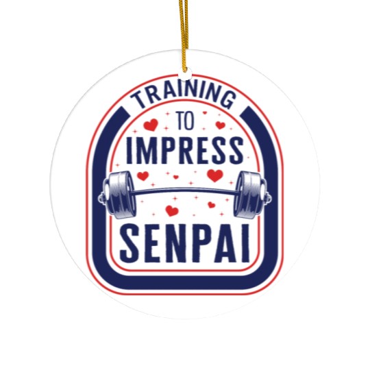 Training To Impress Senpai Gym Anime Ceramic Ornaments