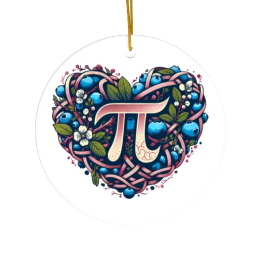 Blueberry Pi Day Ceramic Ornaments