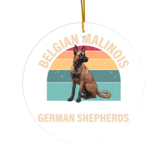 BELGIAN MALINOIS STEPPING UP WHEN SHEPHERDS CALL Ceramic Ornaments