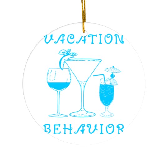 Vacation behavior (pd142) Ceramic Ornaments