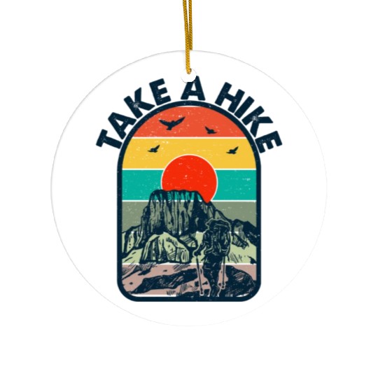 Take a Hike Ceramic Ornaments