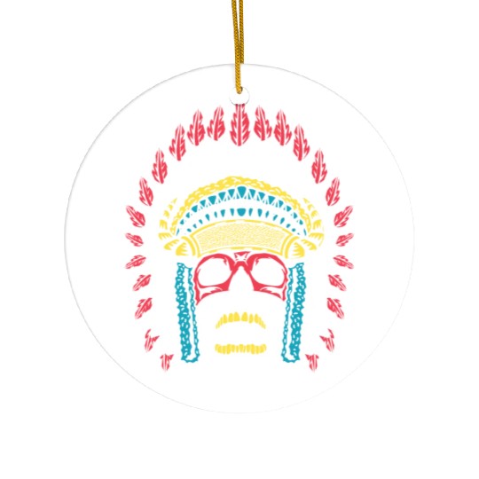 Indigenous Native American Skull Skull Head Ceramic Ornaments