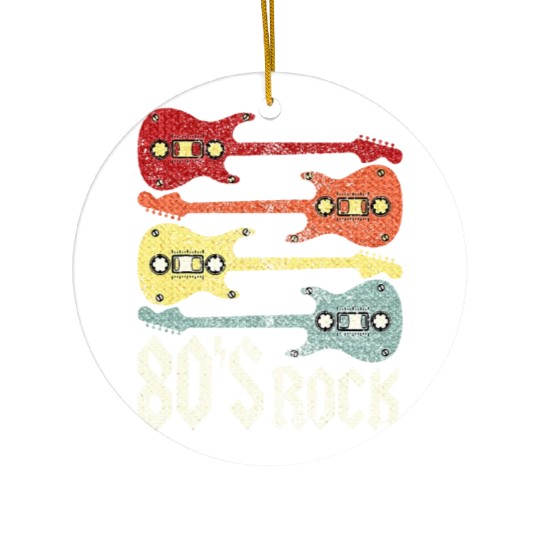 80s Rock Band Guitar Cassette Tape 1980s Ceramic Ornaments