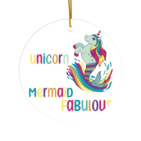 LGBTQ Unicorn Pride Month Ceramic Ornaments