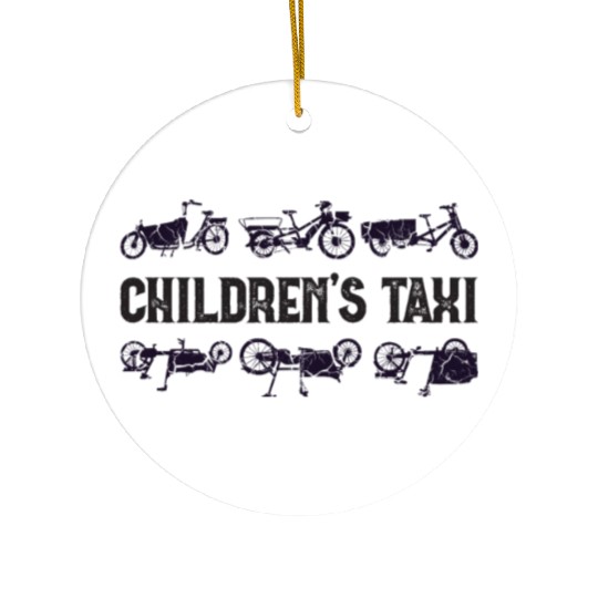 Childrens Taxi Cargo Bicycle Cargobike Ceramic Ornaments