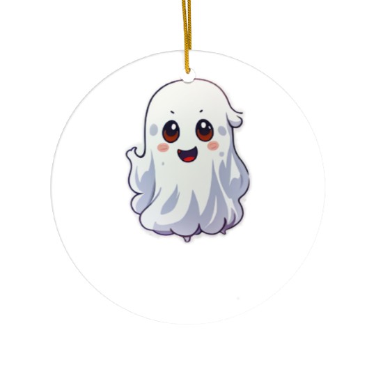 Cute Ghost Chibi Ceramic Ornaments