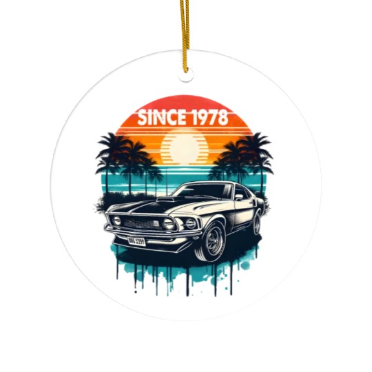 Maturing Gracefully Since 1978 Classic Car Ceramic Ornaments