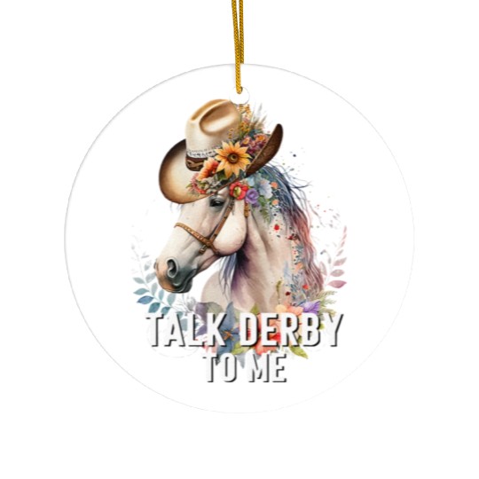 Talk Derby To Me Horse Racing Derby Day Ceramic Ornaments