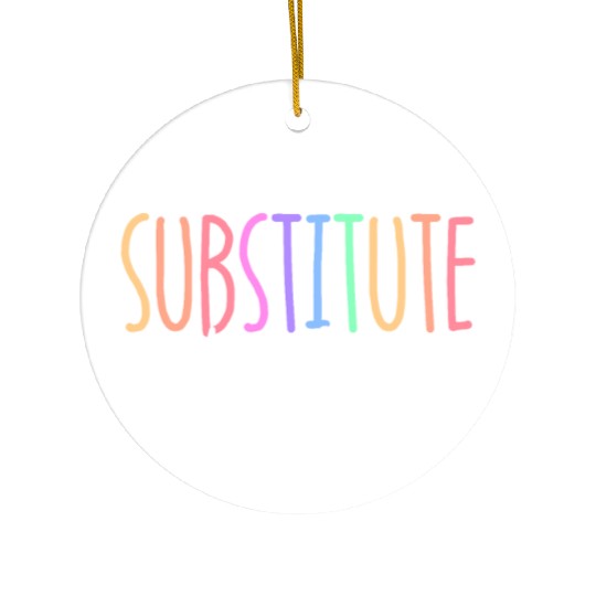 Substitute Teacher Back To School Sub Teacher Ceramic Ornaments
