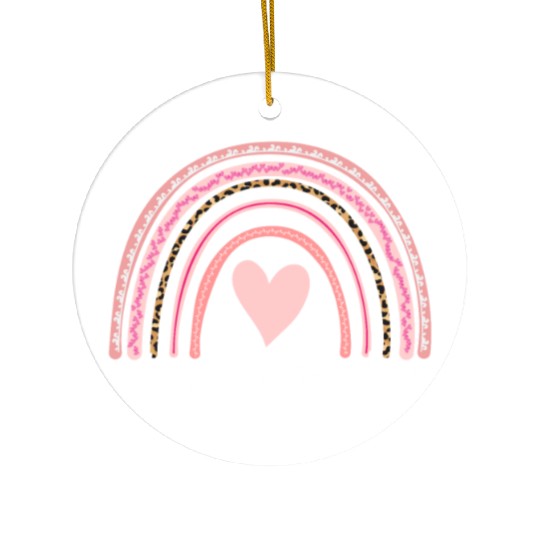 Substitute Teacher Boho Rainbow Back To School Ceramic Ornaments