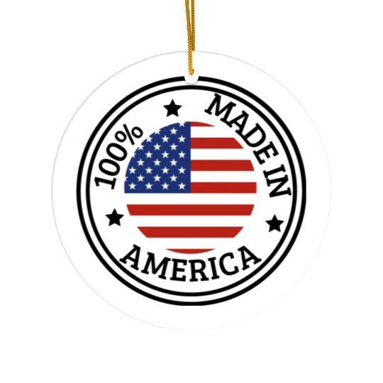 USA Made in America Ceramic Ornaments