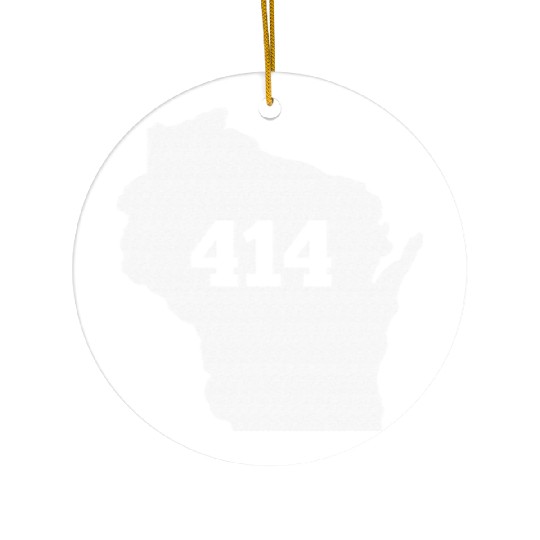 Wisconsin 414 Area Code Ceramic Ornaments