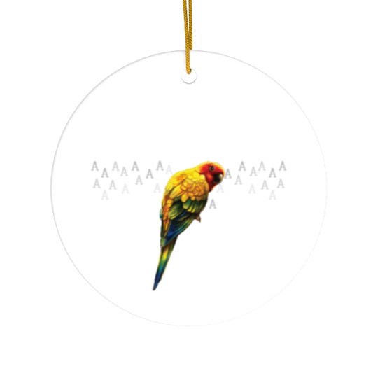 Funnye tropical parrot poop Ceramic Ornaments